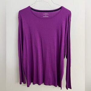 NWT Talbots Rich Purple Long Sleeve Tee in 3X Brand new. Never worn.